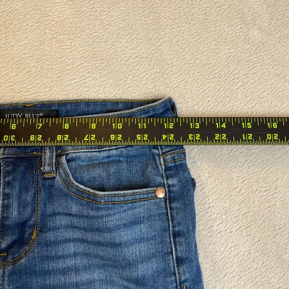 Judy Blue Women's Jeans Size 25 Blue Relaxed Fit Distressed Denim Staight Casual - Picture 6 of 16